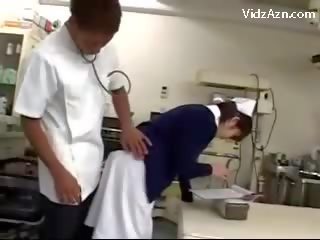 Nurse Getting Her Pussy Rubbed By surgeon And 2 Nurses At The Surgery