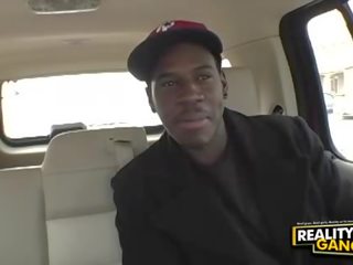 Amazing asian stunner does blowjob for black youth in the car and at home