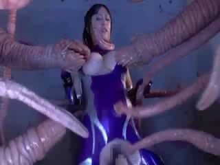 Lustful tentacle fucks big Titty asian sex film doll pink puss