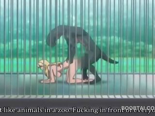 Busty anime lassie cunt nailed hard by monster