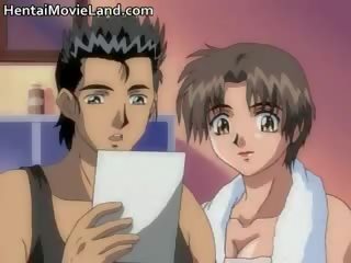 Delightful Anime Brunette call girl Sucks Hard phallus