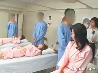 Asian Brunette babe Blows Hairy peter At The Hospital