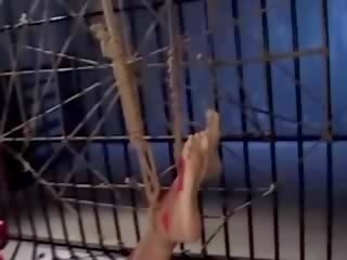Tremendous wax for dirty asian slattern as she lays tied up